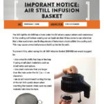 Important Notice - For those with the Still Spirits Infusion Basket